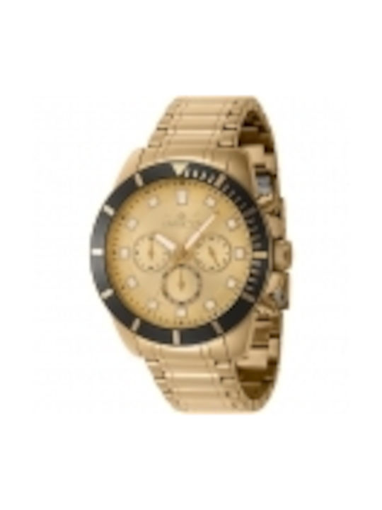 Invicta Uhr Batterie mit Gold Metallarmband