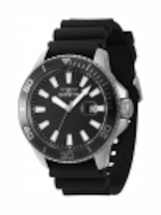 Invicta Herrenuhr Chronograph Batterie mit Schwarz