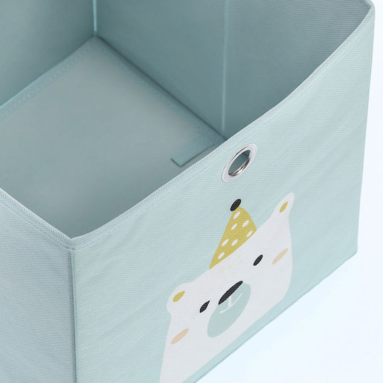Zeller Kinder Aufbewahrungsbox Faltbar aus Stoff Grün 28x28x28cm 1Stück