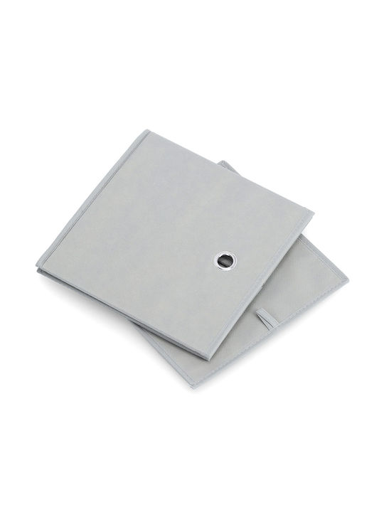 Zeller Kinder Aufbewahrungsbox Faltbar aus Stoff Gray 28x28x28cm 1Stück