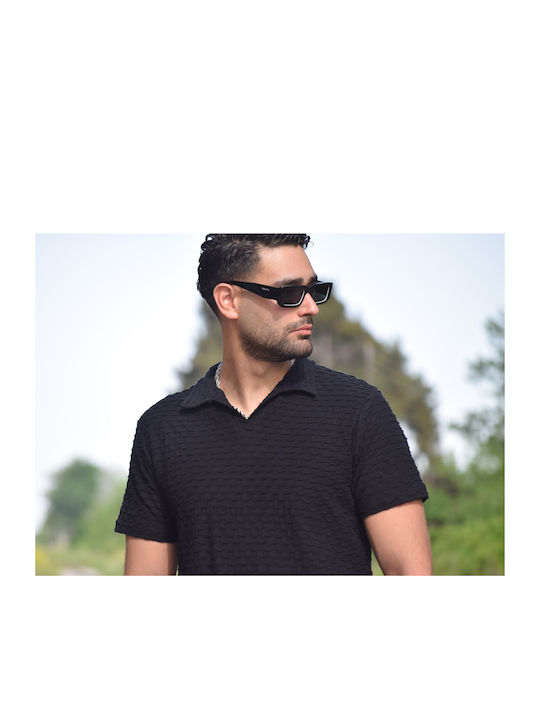 Cotton Green Herren Kurzarmshirt Polo Schwarz