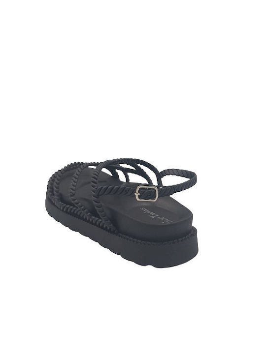 Ecotwins Σανδάλι Μαύρο 230601 Black