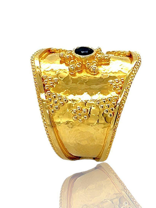 Xryseio Damen Ring mit Steinen aus Gold 18K