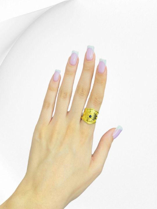 Xryseio Damen Ring mit Steinen aus Gold 18K