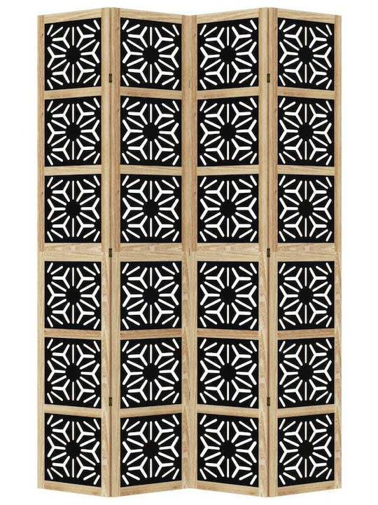 vidaXL Decorativ Paravan Lemn cu 4 Panouri 140x220cm