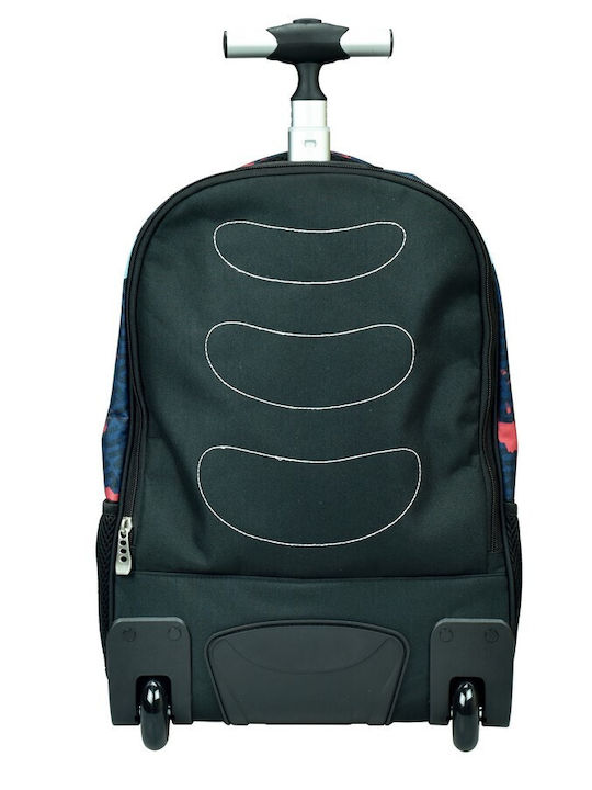 No Fear School Bag Trolley Elementary, Elementary Blue with Water Bottle Holder 30Liters
