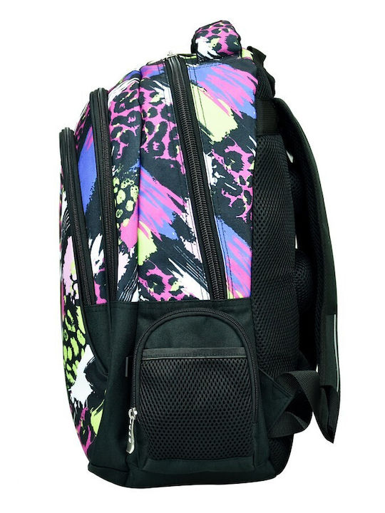 No Fear School Bag Backpack Elementary, Elementary Multicolour with Water Bottle Holder 30Liters