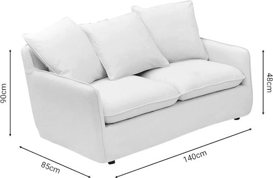 Interest Διθέσιος Καναπές Μπεζ 140x85x90εκ.