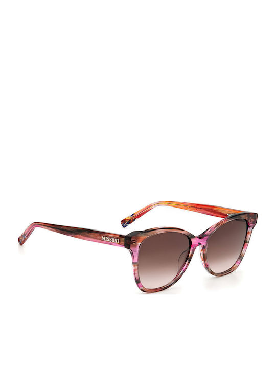 Missoni Women's Sunglasses with Multicolour Plastic Frame and Brown Gradient Lens