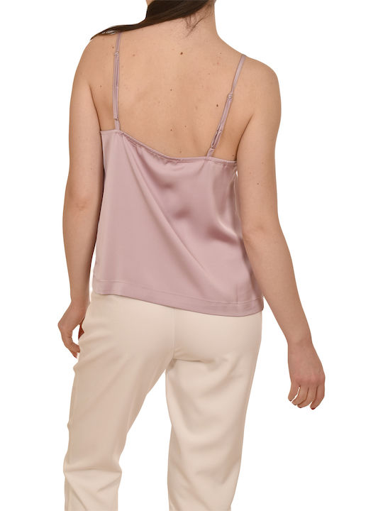Women's Blouse Satin Dusty Pink