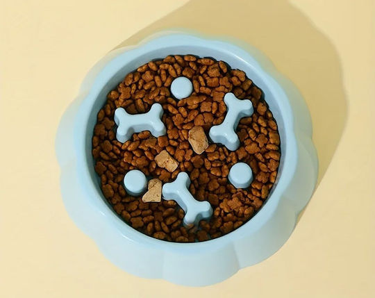 Anti-choking Dog Bowl Denik Bones 15cm Black