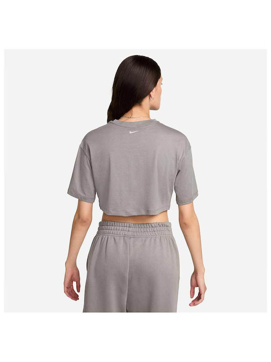 Nike Damen Sport Crop T-Shirt Gray