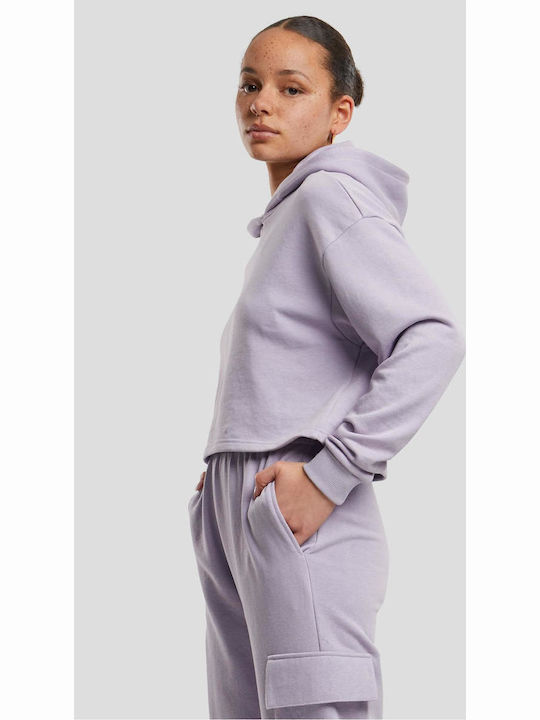 Women's Crop Top Cotton with Hood Dustylilac