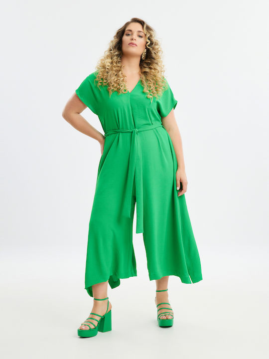 Mat Fashion De Damă Salopetă Verde