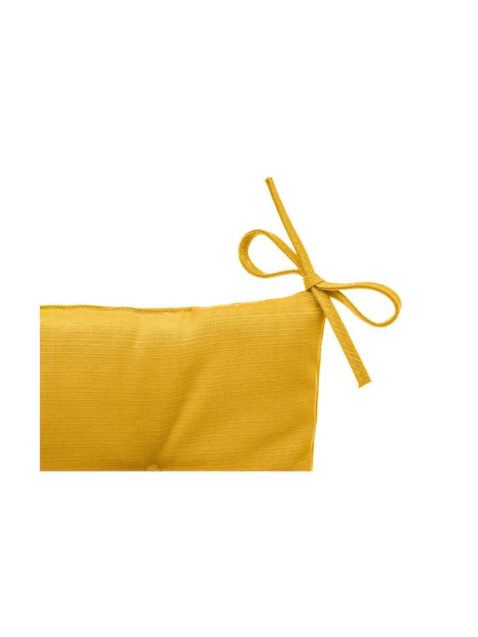 Mustard Waterproof Garden Chair Cushion Mustard Yellow 40x40cm.