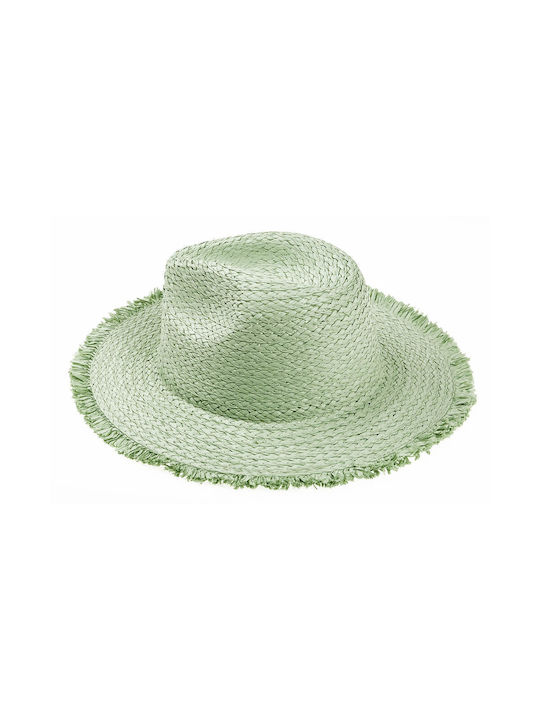 Verde Femei Wicker Pălărie Verde