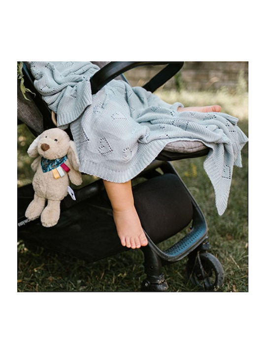 Babyono Κουβέρτα Αγκαλιάς & Λίκνου Πλεκτή Μπλε Μπλε 75x100εκ.