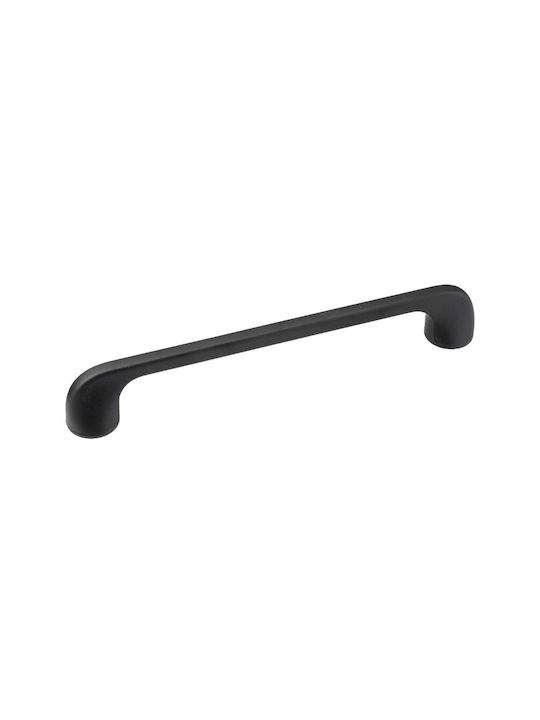 Roline Furniture Handle Made of Zamak Black Matte 150mm (Hole Centers 150mm) 694-BLACK-128