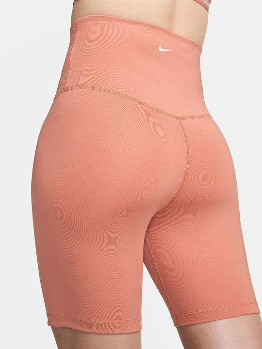Dri-Fit One Training Γυναικείο Ποδηλατικό Κολάν Ψηλόμεσο Terra Blush