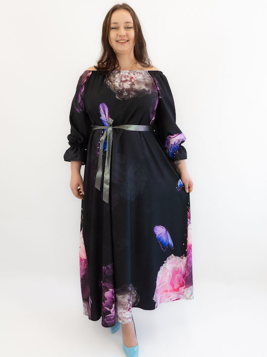 Brak Sommer Maxi Kleid Schwarz