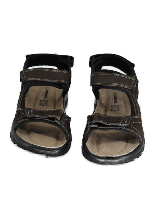 Ανδρικά Σανδάλια σε Καφέ Χρώμα