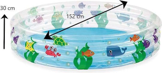 Piscină Gonflabilă Rotundă Pentru Copii 152x30 cm Albastră