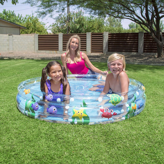 Piscină Gonflabilă Rotundă Pentru Copii 152x30 cm Albastră