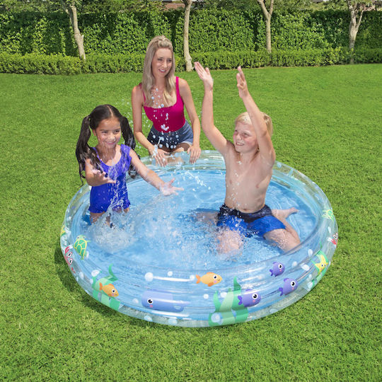Piscină Gonflabilă Rotundă Pentru Copii 152x30 cm Albastră
