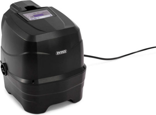 Intex Bubble Massage Τετράγωνη Πισίνα PVC 795lt Φουσκωτή με Υδρομασάζ 175x175x71εκ. Γκρι