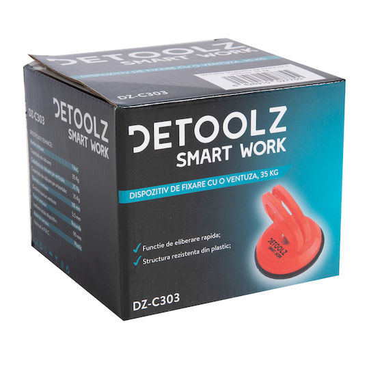 Detoolz Single Ventuză cu Capacitate de Prindere 35kg
