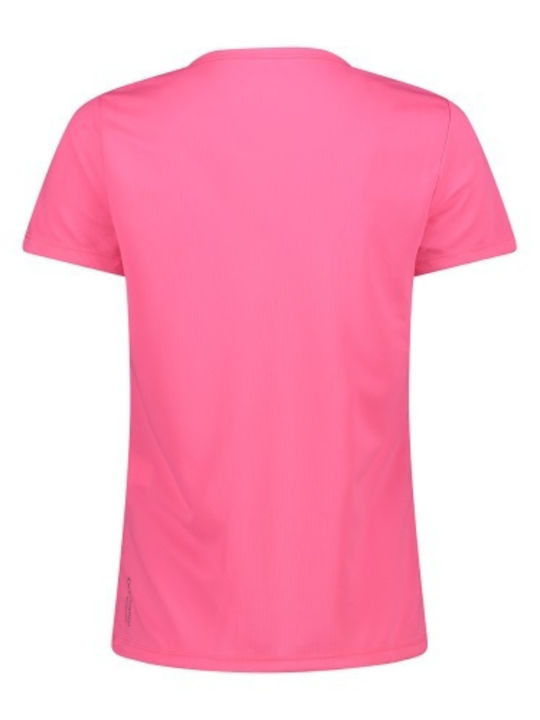 CMP Damen Sport T-Shirt Schnell trocknend Pink Fluo