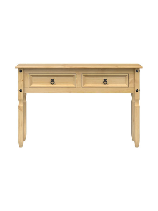Console Table of Solid Wood & Metal Coffee L115xW46xH73cm