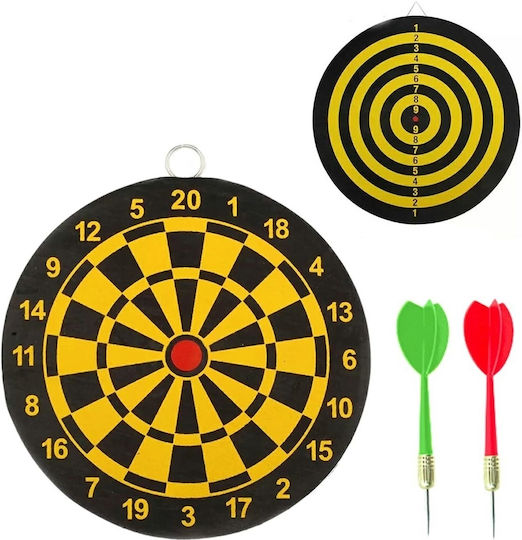 Darts Game Zola Two Faces 6 Arrows Included 24 Cm Yellow Black