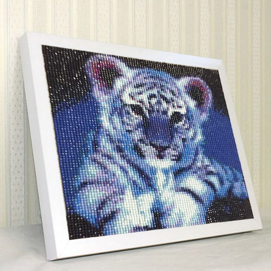 Mozaic Goblin Diamante Zola Model Tigru Albastru Fluturi Accesorii Incluse 30x30