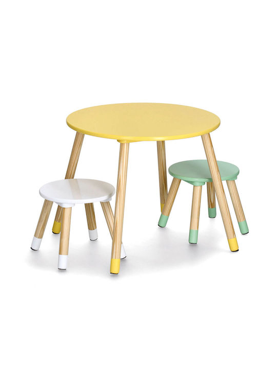 Kids Table Set with Multicolour Chairs Zeller