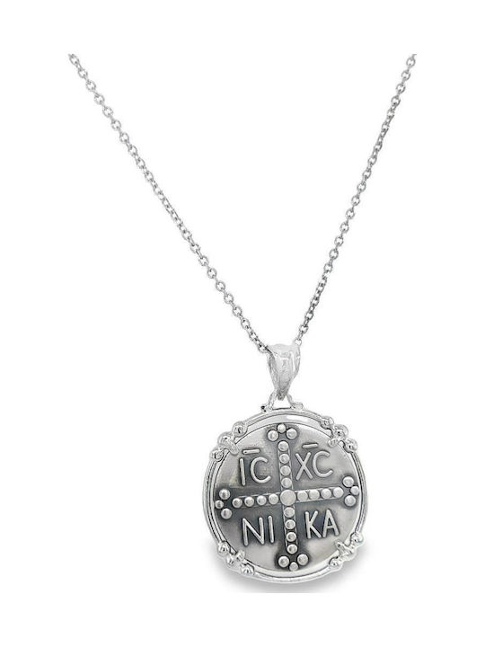 Xryseio Pendant Kids Talisman Double Sided made of Silver FL1164