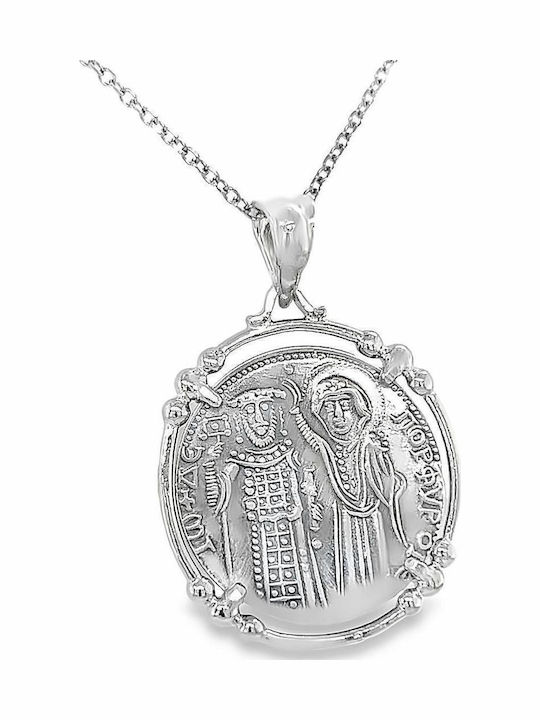 Xryseio Pendant Kids Talisman Double Sided made of Silver FL1164