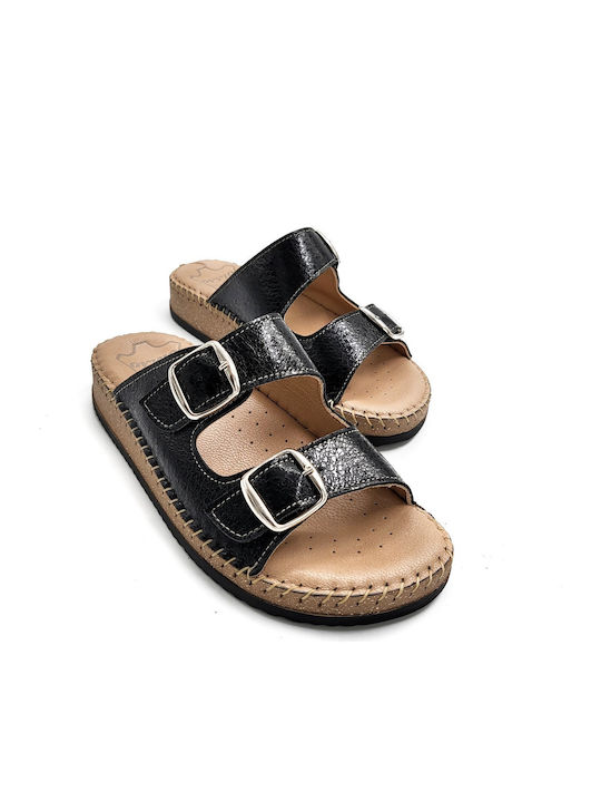 Women's Flat Sandals in Black Color