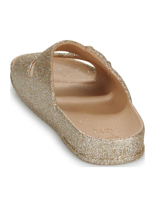 Damen Zehentrenner Stil Gold Farbe