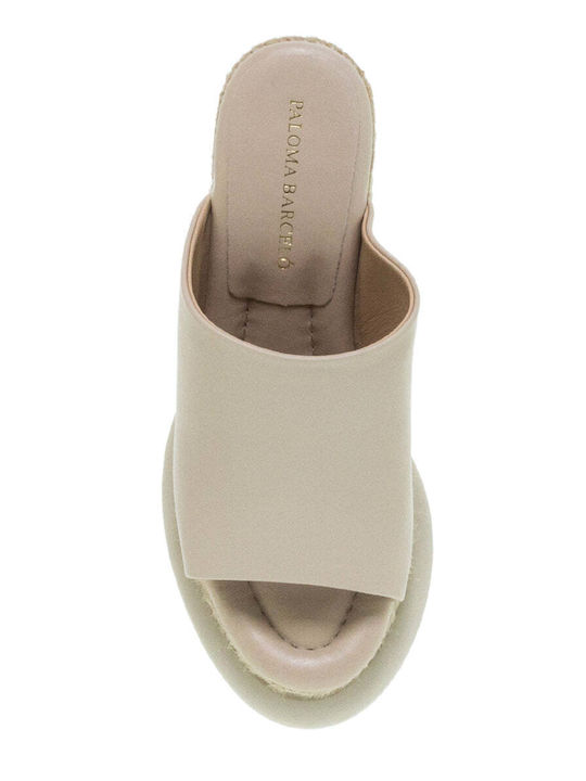 Paloma Barceló Women's Leather Platform Shoes Gray