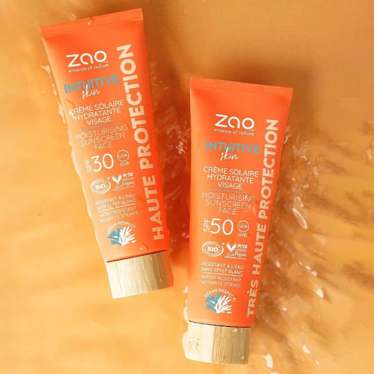 Zao Organic Makeup Intuitive Skin Αδιάβροχη Αντηλιακή Κρέμα Προσώπου SPF30 50ml