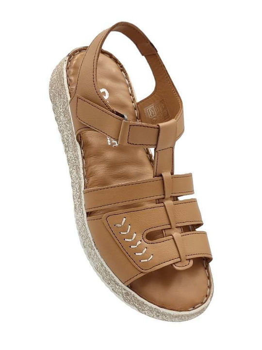 Damenplattformen Tabac Braun
