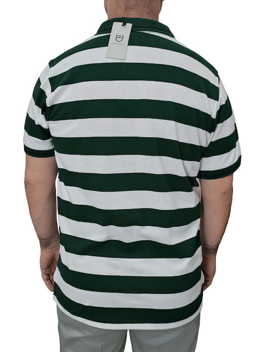 Unique Men's Short Sleeve Blouse Polo Green