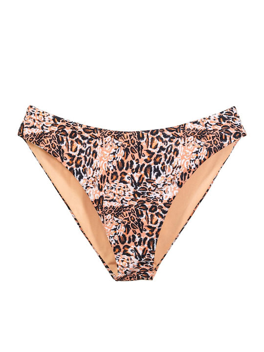 Set Bikini Tierdruck Braun