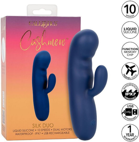 Calexotics Cashmere Silk Doppelter Vibrator 2,5cm Blau