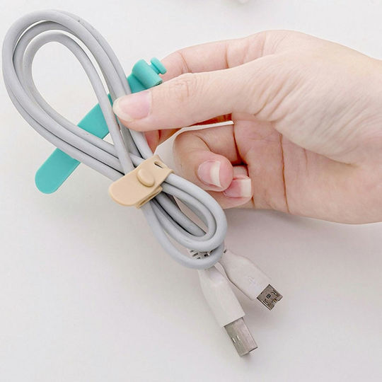 ZE1AG33QWS80B Clips Οργάνωσης Καλωδίων 4τμχ Μπλε