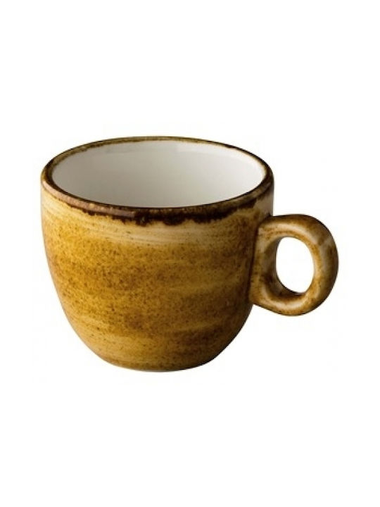 Authentic Set Căni Maro Din porțelan Galbene 6buc