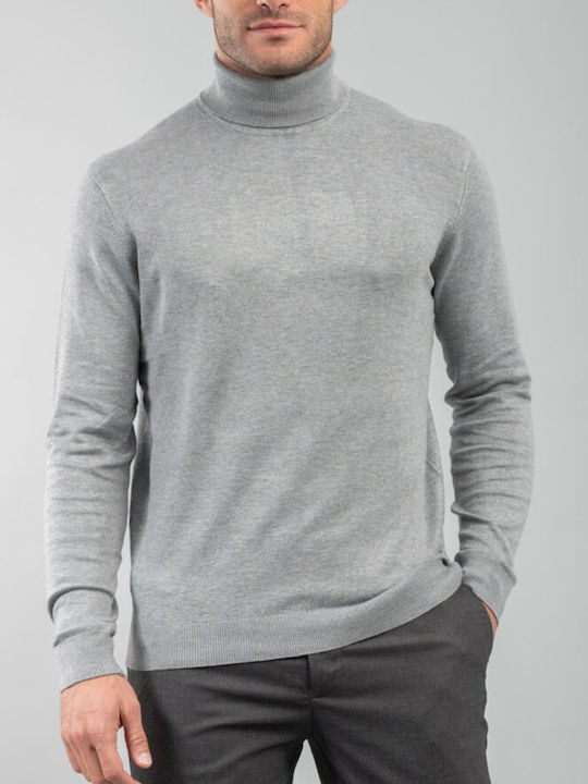 Vittorio Artist Herren Langarm-Pullover Rollkragen GRI