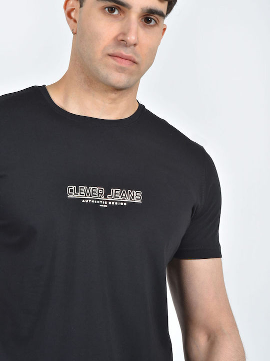 Clever Men's Short Sleeve T-shirt BLACK