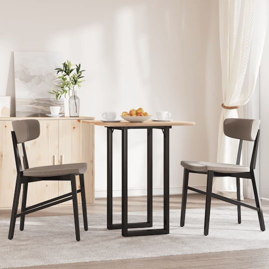 vidaXL Βάση Τραπεζιού Μαντεμένια Μαύρο 40x40x73cm